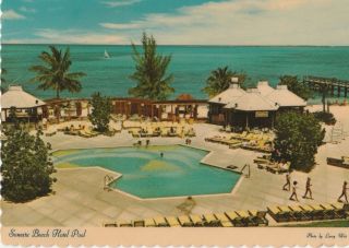 Ambassador Beach Hotel Nassau,  Bahamas Vintage Real Photo Postcard Ships