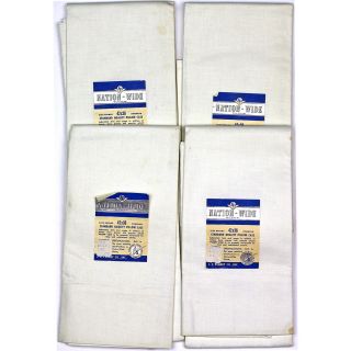 50s Vintage Jc Penney Nationwide White Cotton Pillowcase W/ Tag Set Of 4