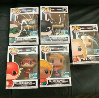 Funko Pop | Big Bang Theory Sdcc 2019 Shared Exclusive A Set Of 5