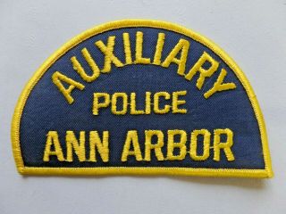 Vintage Auxiliary Police Ann Arbor Michigan Patch Embroidered 4700