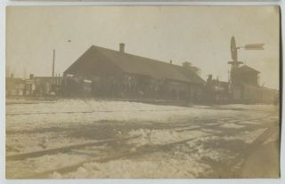 1910 Era Long Prairie Minnesota Railroad Depot Real Photo Postcard Rppc