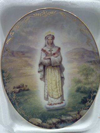 Vintage " Our Lady Of La Salette Plate From Bradford By Hector Garrido.  1994 