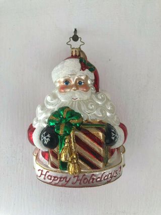 Christopher Radko Glass Christmas Ornament - Santa Claus Just For You - 1015523