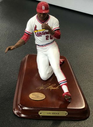 Danbury Lou Brock St.  Louis Cardinals Baseball Figurine Statue