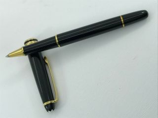 Montblanc Meisterstuck Pix Roller Ball Pen M Black&gold Plated Made In Germany
