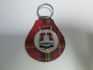 Vintage Ayr Keyring With Scotch Plaid Key Ring