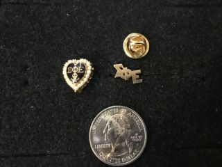 Sigma Phi Epsilon Pin Badge 10k Gold Pearl Fraternity Heart Skull,  Bonus 480