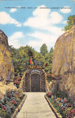C22 - 7701,  Fairyland Caverns,  Rock City Gardens,  Lookout Mt. ,  Tenn. ,  Postcard.