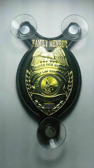 St.  Michael Protect Us.  Salute Our Heroes Family Police Car Shield - Fop - Pba