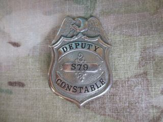 Vtg Obsolete 1930s,  1940s ? S79 Deputy Constable Police Badge