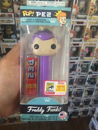 2018 Sdcc Fundays Exclusive Funko Pop Pez Rare Purple Freddy Funko Le 450