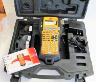 3M Portable Labeler PL200 Label Maker in Case with Charger and 4 tapes 2