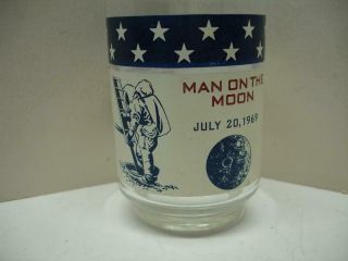 Vintage Apollo 11 Cup First Man On The Moon Landing 1969 Drinking Glass