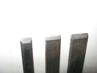 3 Vintage Stanley Wood Chisels - 1/2,  3/4,  & 1 