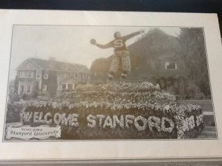 1928 Rose Bowl Souvenir Post Card Fold Out Stanford Vs Pittsburgh 8 Pics