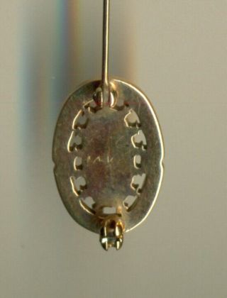 Rare Colonial Dames XVII Century 14k gold enamel society sorority pin - Wow 4