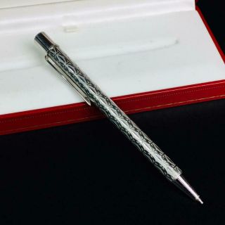 Cartier Ballpoint Pen Body Color:silver Overall Logo Patterned Stationery