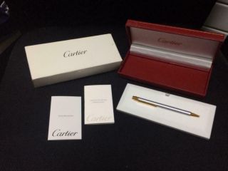 Cartier Ballpoint Pen St150180 Body Color:silver / Gold Combination