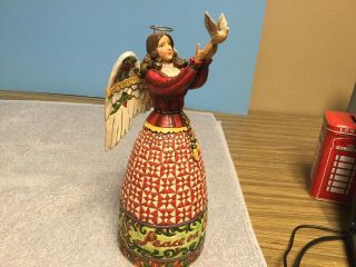Jim Shore - May Peace Fill Your Heart - Angel With Dove Figurine 2006