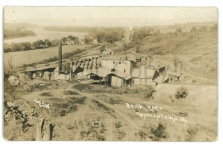 Rppc Railroad Brick Yard Watsontown Pa Caulkins Pennsylvania Real Photo Postcard
