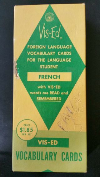 Vis - Ed French Vocabulary Cards Old School Complete Set 1000 Cards