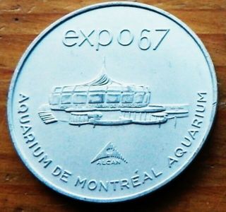 Expo 67 Montreal Quebec Canada Pavillion Alcan Medal Dolphin 1967
