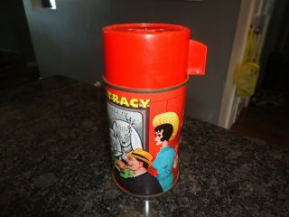 Vintage 1967 Dick Tracy Metal Aladdin Thermos Only For Lunchbox