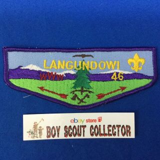 Boy Scout Oa Langundowi Lodge 46 F2 Order Of The Arrow Pocket Flap Patch