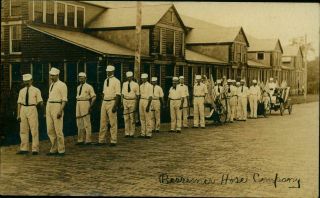 1910 Rppc Postcard Bessamer Alabama The Bessamer Hose Co Fire Department Line - Up