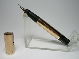 Waterman Ideal 42 1/2 V Safety Pen Fountain Pen Gold Doublé Semi Flex F Nib