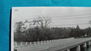 Vintage RPPC Postcard St Joseph River Bridge Constantine,  MI Posted 1948 St Jo 2