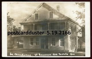 2166 - St.  Sauveur Des Monts Quebec 1930 Hotel.  Real Photo Postcard