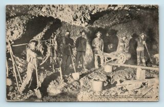 Tanana,  Ak - Underground Mining Miners - Yukon Gold Rush History Postcard
