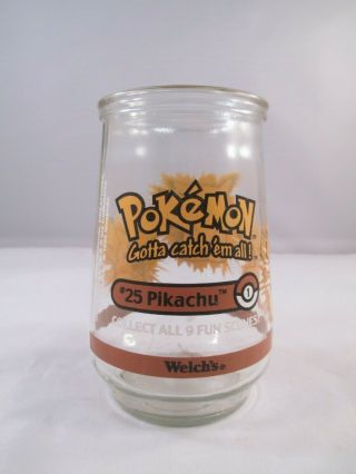 Pokemon 25 Pikachu Welch ' s Jelly Glass Jar 1 of 9 2