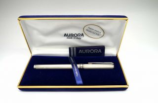 925 Sterling Silver Italian Fountain Pen & 14ct Nib Aurora