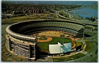 1960s Shea Stadium York City Postcard Aerial View Ny Mets Baseball