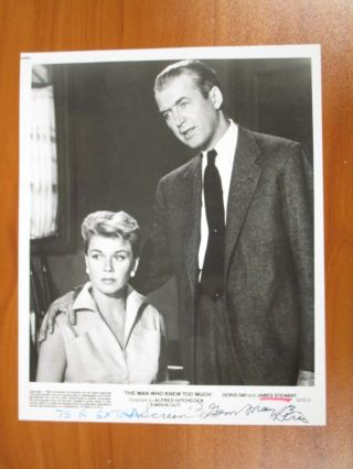 Vtg Glossy Press Photo Jimmy Stewart & Doris Day In The Man Who Knew Too Much