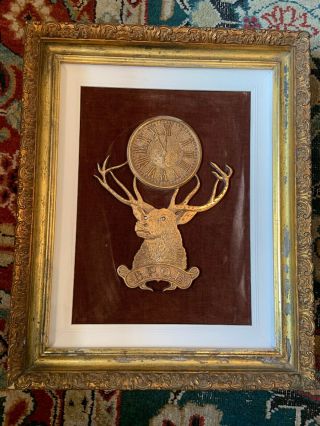 Bpoe Plaque Elks Lodge Shield Brass Or Bronze Glass Eyes Circa 1915