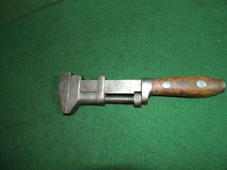 Vintage P.  S.  &w.  Wood Handled Monkey Wrench 1896 Shape