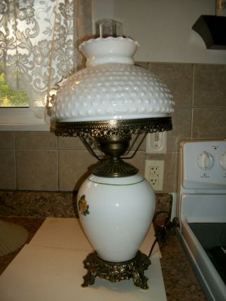 Vintage Electric 3 Way Hurricane Table Lamp 3