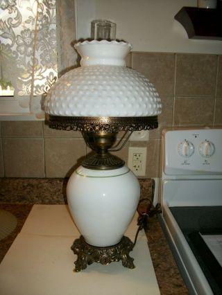 Vintage Electric 3 Way Hurricane Table Lamp 4