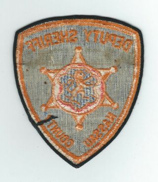 VINTAGE NASSAU COUNTY,  YORK DEPUTY SHERIFF (CHEESE CLOTH BACK) patch 2