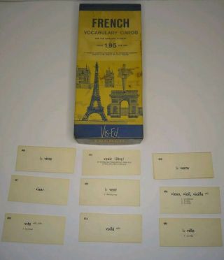 Vintage Vis - Ed French Vocabulary Cards Flash Cards for the Language Student 2