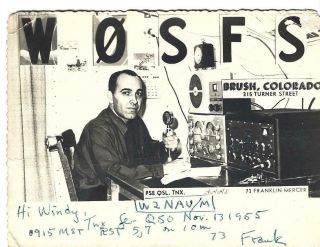 Qsl 1955 Brush Colorado Radio Card