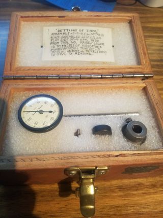 Boeing Tool With Brown & Sharpe Indicator Complete With Boeing Wooden Box