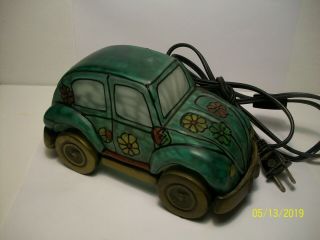 Vintage Volkswagen Beetle Stained Glass Table Lamp (tiffany Style) Hippie