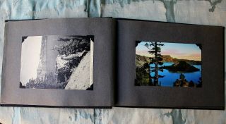 Vintage Oregon Caves & Crater Lake Post Card Album (13RPPCs,  3 Linen) Dated 1933 5