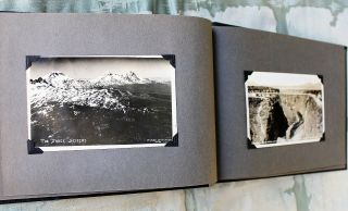 Vintage Oregon Caves & Crater Lake Post Card Album (13RPPCs,  3 Linen) Dated 1933 8