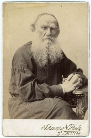 Leo Tolstoy Russian Author Of War And Peace Antique Cabinet Photo Moscow Russia
