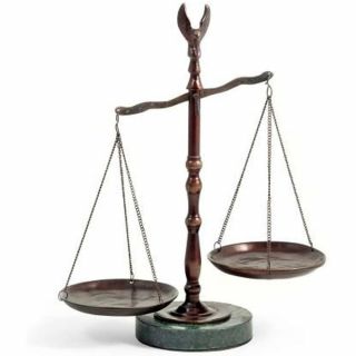 Statues Bronzed Legal Lawyer Scales Of Justice Eagle Finial Marble G.